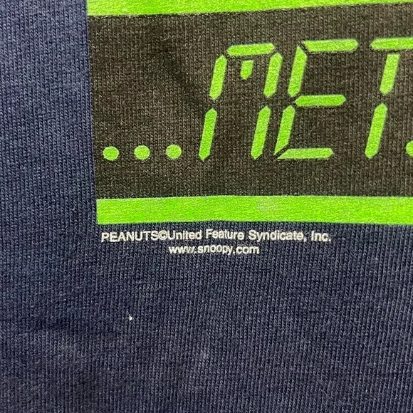 vintage 90s snoopy graphic MetLife Charlie Brown short sleeve casual T-shirt - Picture 3 of 7